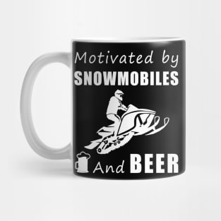 Sled & Sips: Fueling Winter Adventures with Snowmobiles and Beer! Mug